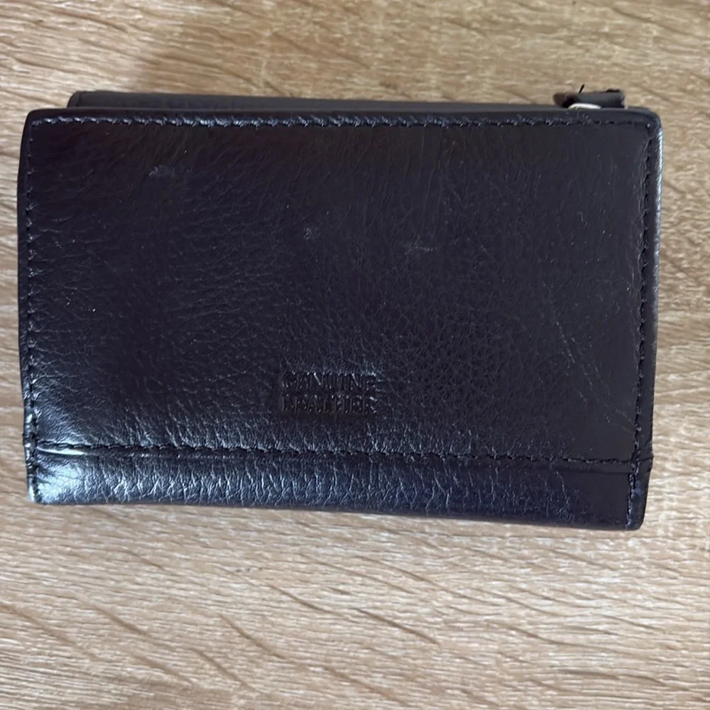 Leather Black Trifold Wallet